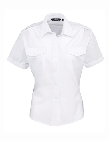 PRE-PR312-Womens Pilot Shirt Short Sleeve